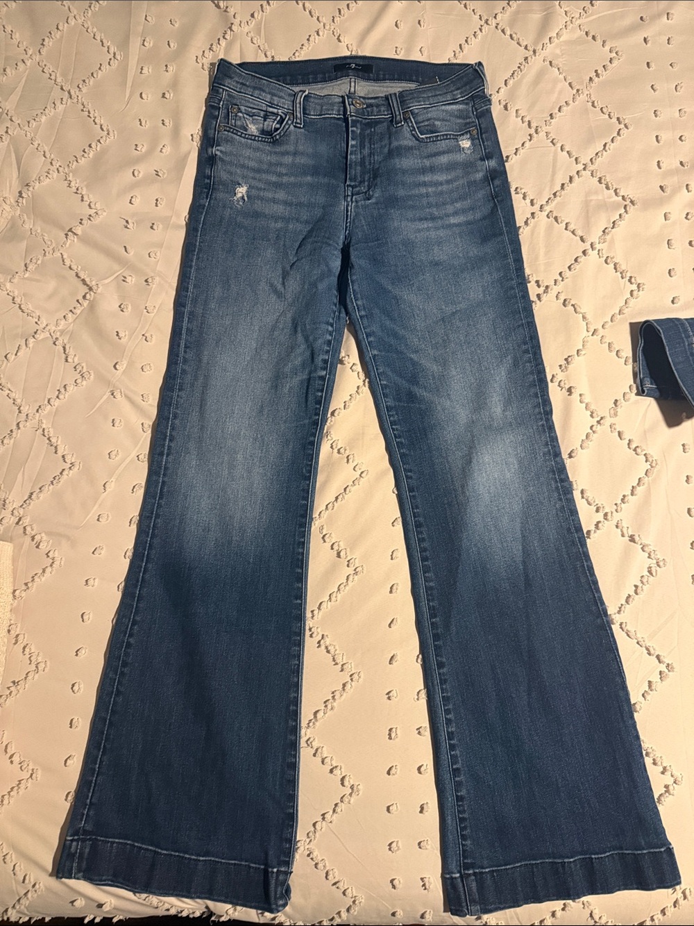 7 For All Mankind Medium Blue Flare Jeans